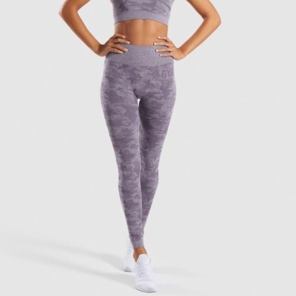 Gymshark purple camo leggings